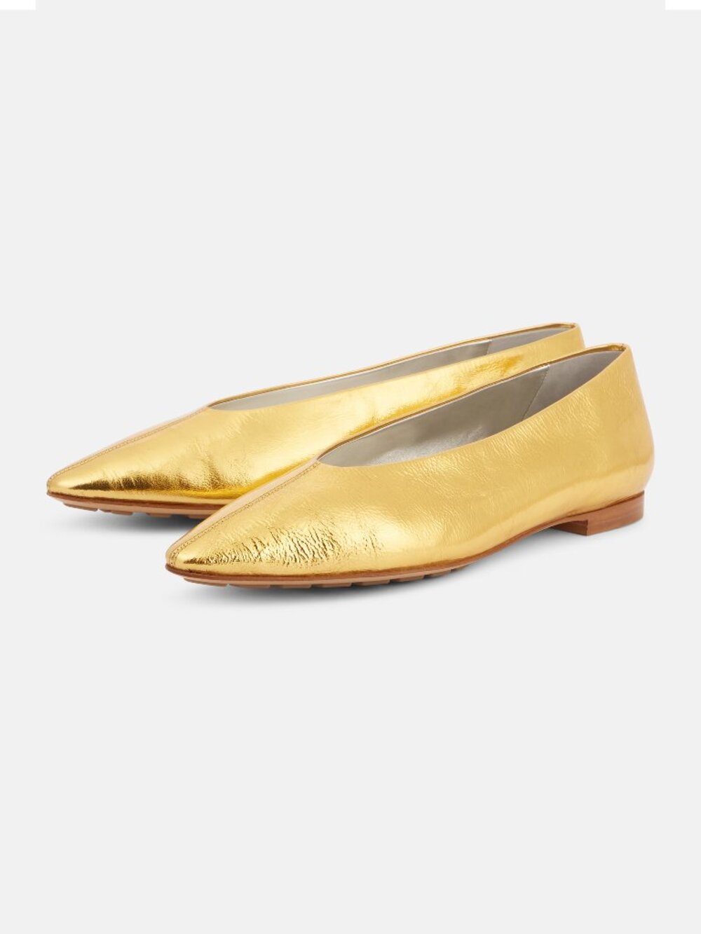 Bottega Veneta Sofia Metallic Ballet Flats
